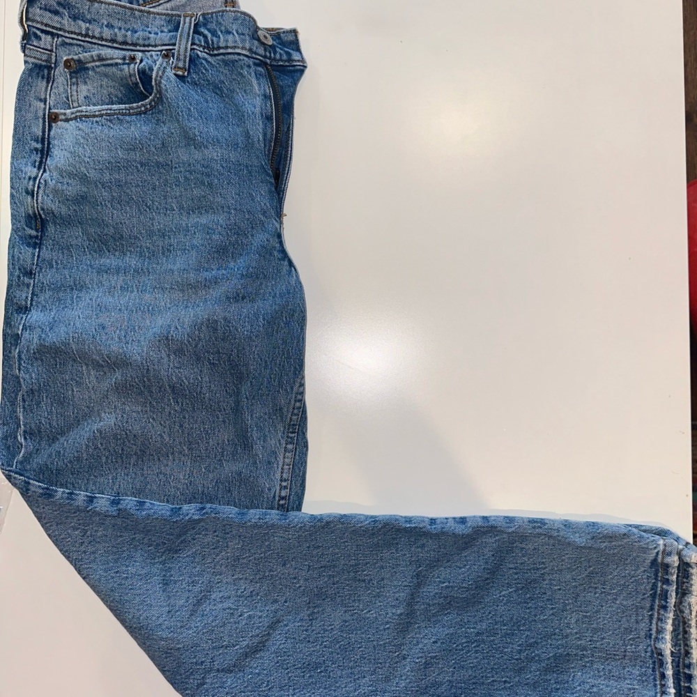 Abercrombie & Fitch Curve Love Mid Rise Straight Leg Jeans 29L